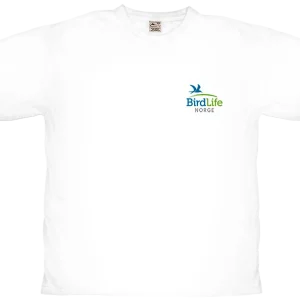 T-skjorte Birdlife Norge- Hvit farge med logo