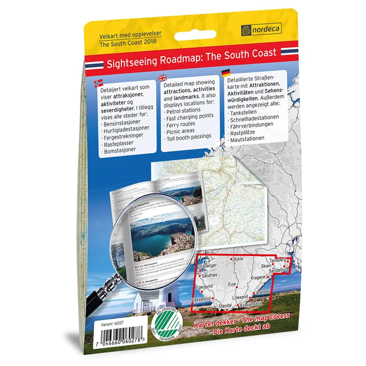 Opplevelsesguide The South Coast – 1:250 000, Lnr 6027 - Image 3