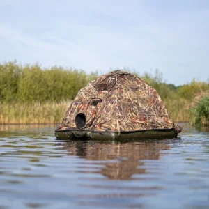 Grebe flyteskjul II – Flytende kamuflasjetelt