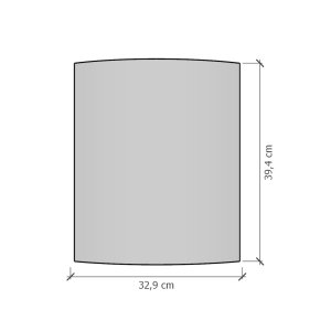 Glass til Jøtul F 130 serien Frontglasset