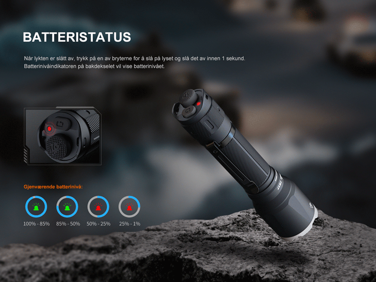 Fenix TK17 Tactical Håndlykt 3600lm 6000mAh - Image 8
